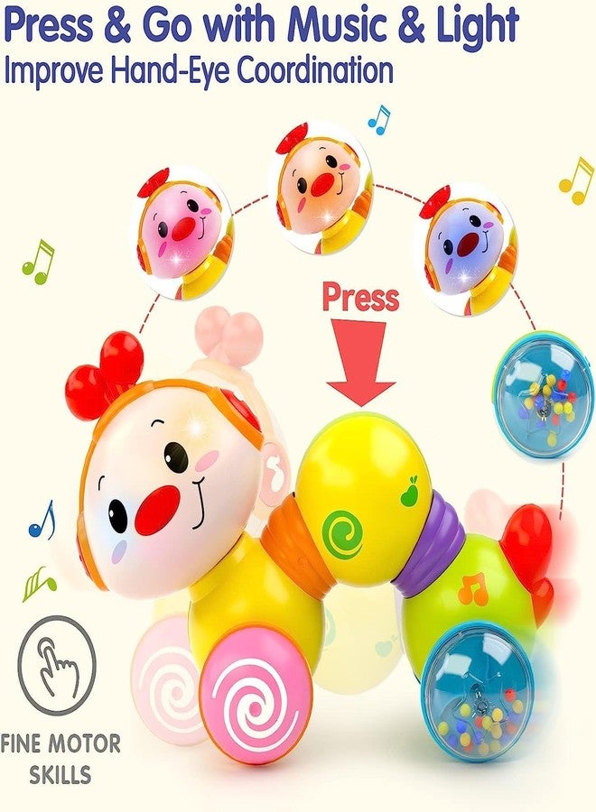 Lefan Baby Toys 6 Months Plus Crawling Toys for 1 2 3 4 5 Year Old Girls Gifts with Music & Light Press & Go Baby Toys 12+ Months 1st Birthday Gifts for Girls Boys (Color May Vary) - Image 3